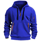 Gareth | Men's Zip-Pocket Casual Hoodie, Relaxed Hooded Jumper | My Sweet Wardrobe
