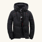 Garrett | Men's Insulated Winter Parka Jacket, Hooded Windproof Coat | Dressific | Gray