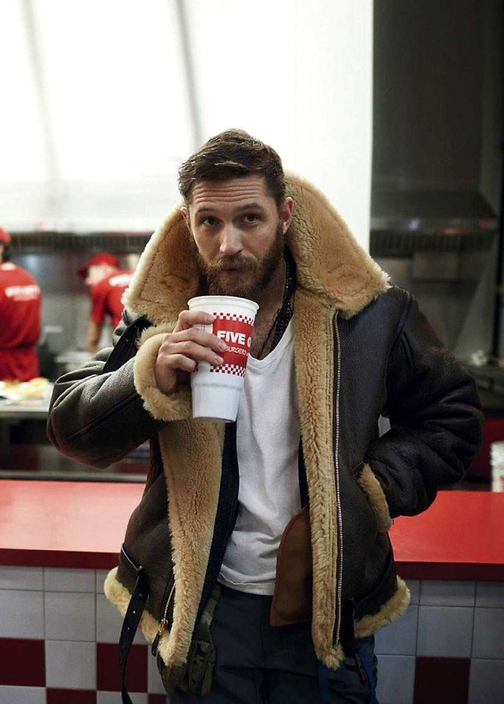 Garrett | Men's Shearling-Lined Leather Jacket, Warm Flight-Style Coat | My Sweet Wardrobe
