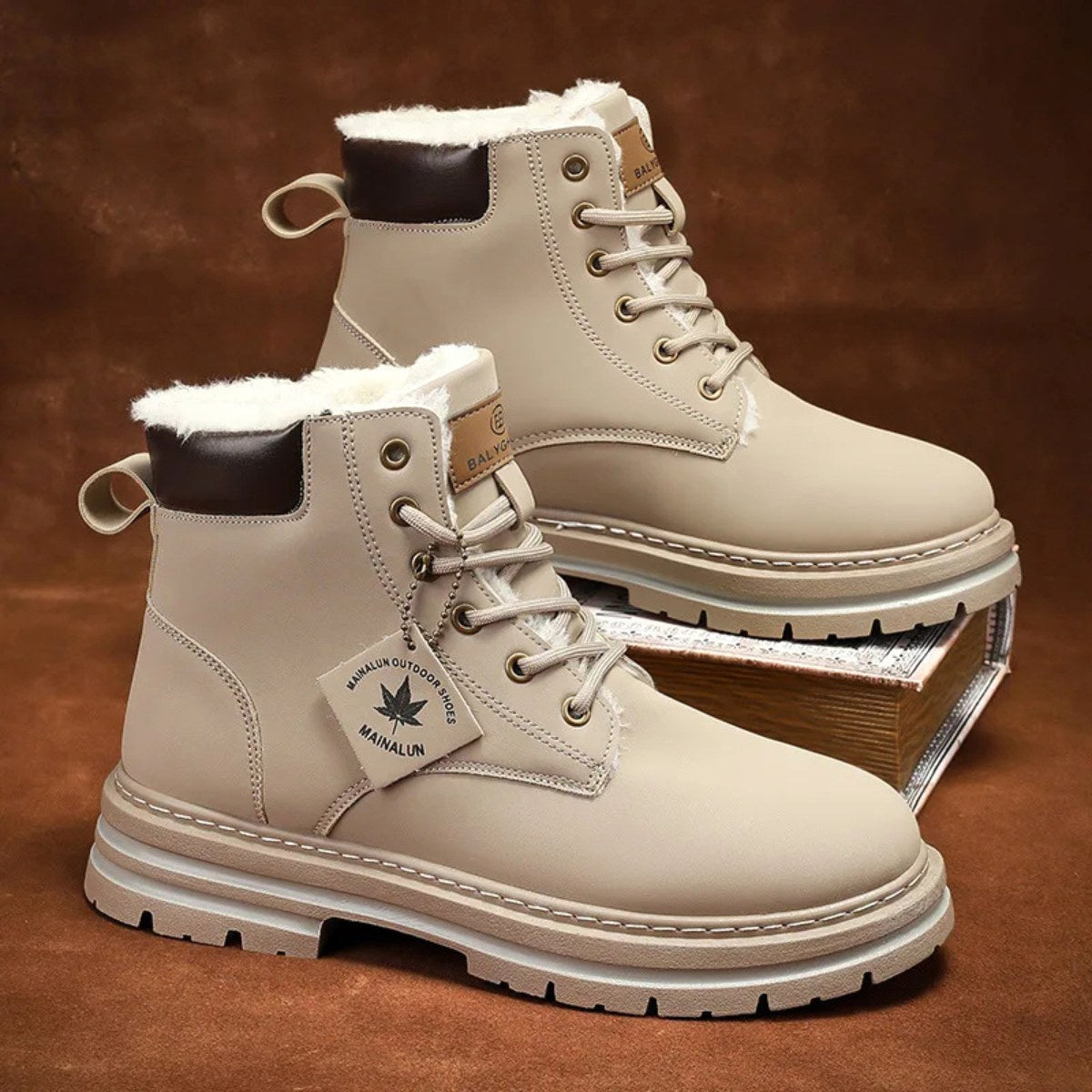 Gavin | Men's Fur-Lined Insulated Snow Boots, Winter Boots | Dressific