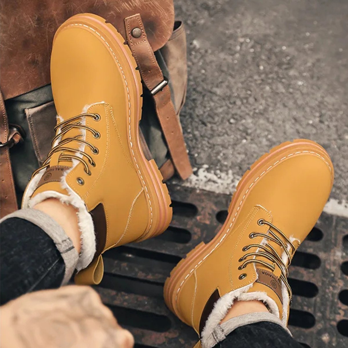Gavin | Men's Fur-Lined Insulated Snow Boots, Winter Boots | Dressific