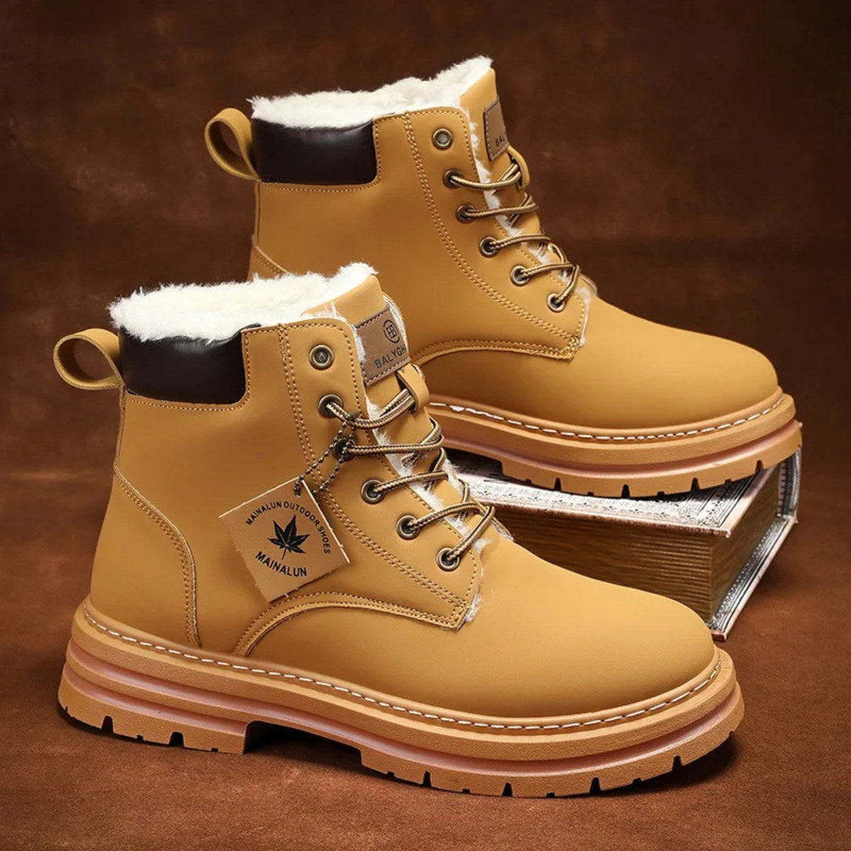 Gavin | Men's Fur-Lined Insulated Snow Boots, Winter Boots | Dressific