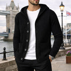 Gavin | Men's Knit Cardigan, Soft Everyday Cardigan | My Sweet Wardrobe | Black