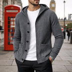 Gavin | Men's Knit Cardigan, Soft Everyday Cardigan | My Sweet Wardrobe | Gray