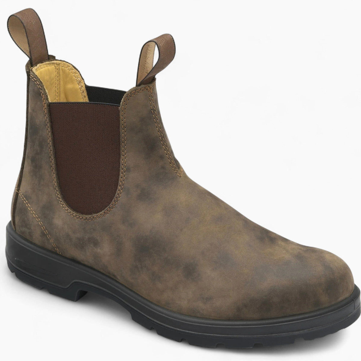 George | Men's Chelsea Leather Slip-On Ankle Boots, Classic Slip-On Boots | My Sweet Wardrobe | Brown