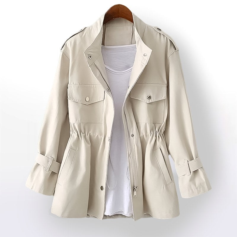Gillian | Women's Durable Rain Coat, Practical Autumn Coat | My Sweet Wardrobe | White