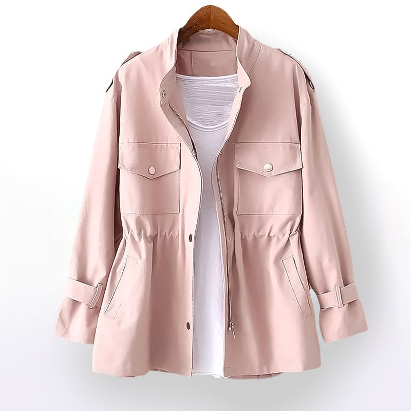 Gillian | Women's Durable Rain Coat, Practical Autumn Coat | My Sweet Wardrobe | Pink