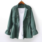 Gillian | Women's Durable Rain Coat, Practical Autumn Coat | My Sweet Wardrobe | Green