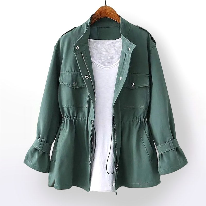 Gillian | Women's Durable Rain Coat, Practical Autumn Coat | My Sweet Wardrobe | Green