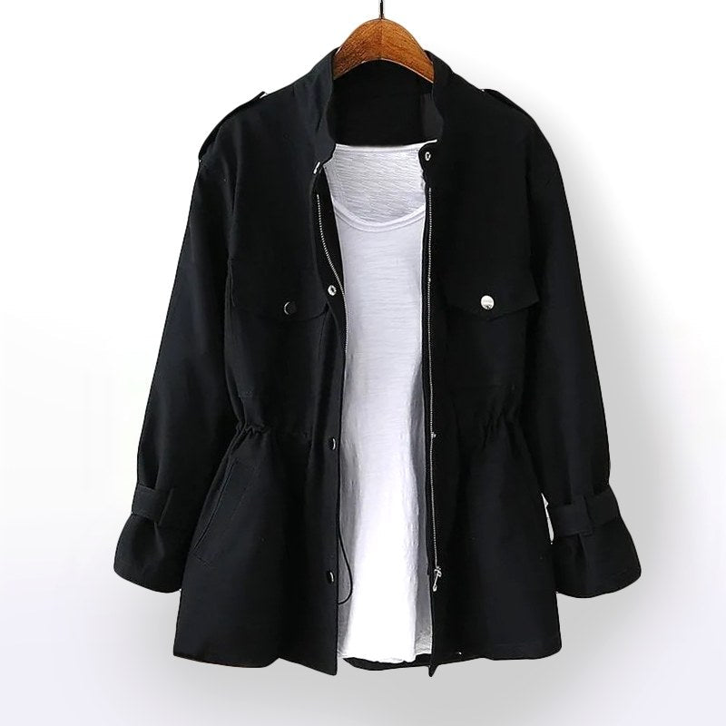Gillian | Women's Durable Rain Coat, Practical Autumn Coat | My Sweet Wardrobe | Black