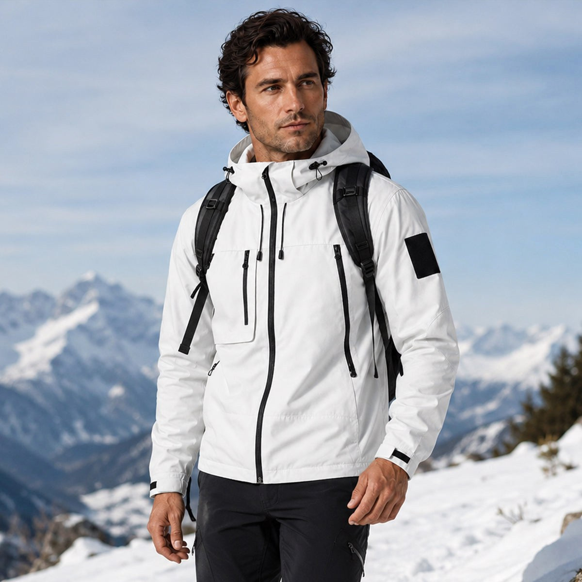 Graham | Men's Lightweight Waterproof Hooded Rain Jacket, Windproof Autumn Jacket | My Sweet Wardrobe