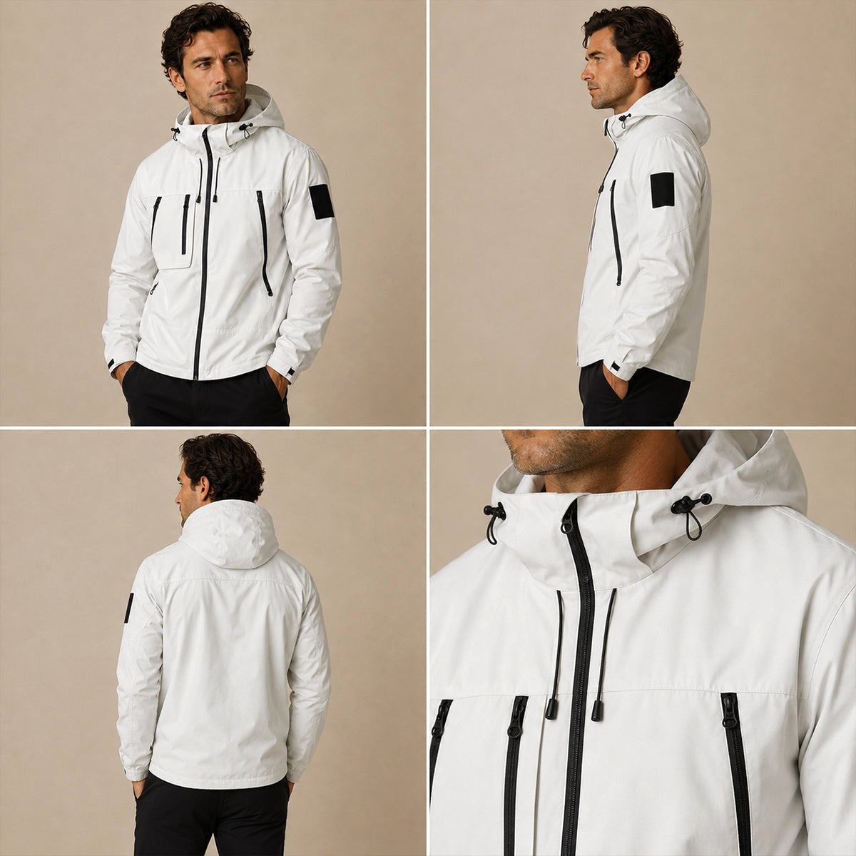 Graham | Men's Lightweight Waterproof Hooded Rain Jacket, Windproof Autumn Jacket | My Sweet Wardrobe