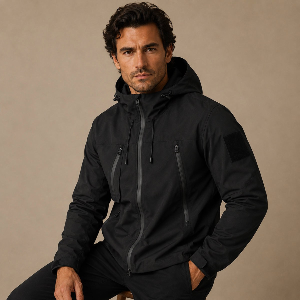 Graham | Men's Lightweight Waterproof Hooded Rain Jacket, Windproof Autumn Jacket | My Sweet Wardrobe