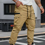 Gregor | Men's Cargo Joggers with Stretch, Modern Casual Trousers | My Sweet Wardrobe | Green