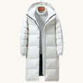 Griffin | Men's Hooded Longline Puffer Coat, Windproof Autumn Coat | My Sweet Wardrobe