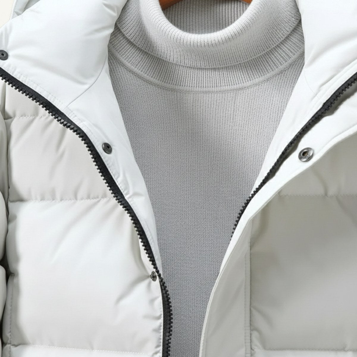 Griffin | Men's Hooded Longline Puffer Coat, Windproof Autumn Coat | My Sweet Wardrobe