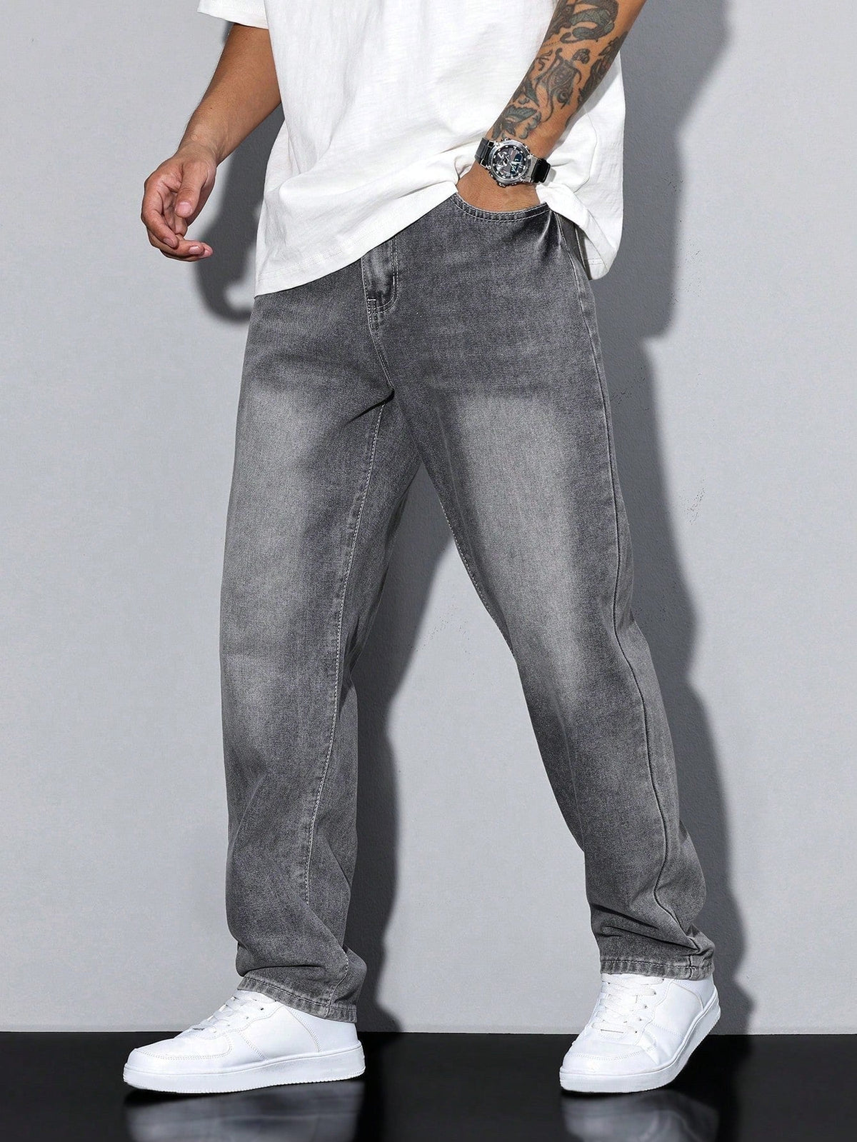 Gregory | Men's Cotton-Blend Pants in Solid Colour, Relaxed-Fit Jeans | My Sweet Wardrobe