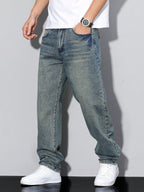 Gregory | Men's Cotton-Blend Pants in Solid Colour, Relaxed-Fit Jeans | My Sweet Wardrobe