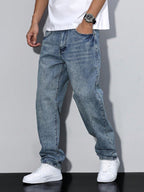Gregory | Men's Cotton-Blend Pants in Solid Colour, Relaxed-Fit Jeans | My Sweet Wardrobe