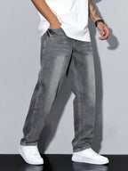 Gregory | Men's Cotton-Blend Pants in Solid Colour, Relaxed-Fit Jeans | My Sweet Wardrobe