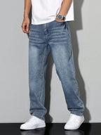 Gregory | Men's Cotton-Blend Pants in Solid Colour, Relaxed-Fit Jeans | My Sweet Wardrobe
