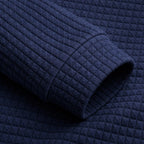 Günter | Men's Waffle-Piqué Polo Shirt with Check Pattern, Classic Polo Shirt | My Sweet Wardrobe | Grey
