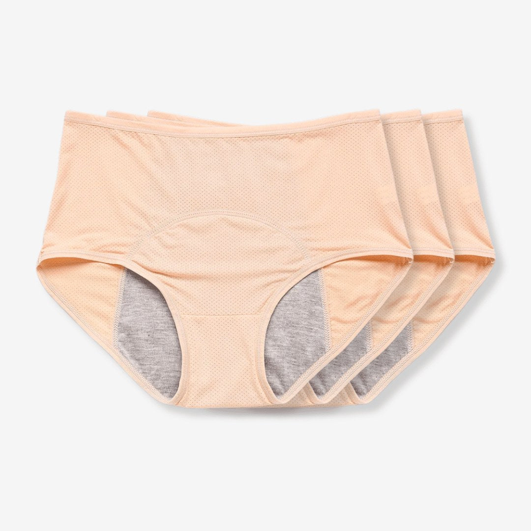 Hannah | Women's Leak-Protection Briefs with Comfort Technology, Discreet Protective Briefs | My Sweet Wardrobe | Beige