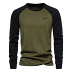Hannes | Men's Long-Sleeve Shirt with Contrast Detail, Sporty Long-Sleeve Shirt | My Sweet Wardrobe | Grey