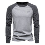 Hannes | Men's Long-Sleeve Shirt with Contrast Detail, Sporty Long-Sleeve Shirt | My Sweet Wardrobe | Green