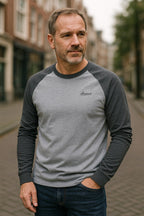 Hannes | Men's Long-Sleeve Shirt with Contrast Detail, Sporty Long-Sleeve Shirt | My Sweet Wardrobe | Green