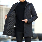Hans | Men's Weatherproof Coat with Padding, Modern Winter Coat | My Sweet Wardrobe | Black
