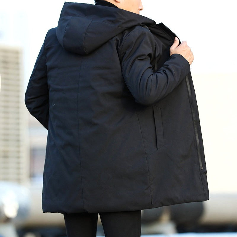 Hans | Men's Weatherproof Coat with Padding, Modern Winter Coat | My Sweet Wardrobe | Black