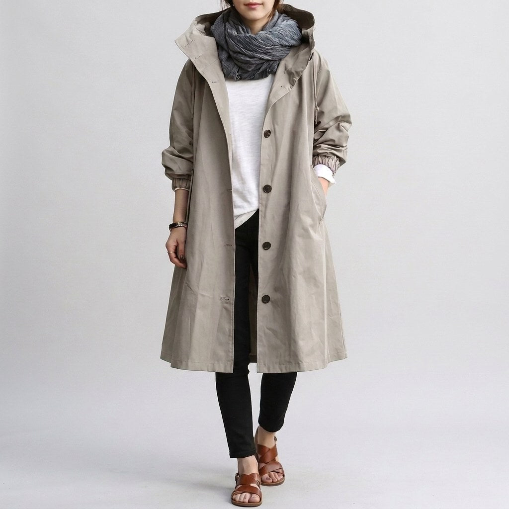 Harriet | Women's Relaxed-Fit Waterproof Jacket, Hooded Rain Coat | My Sweet Wardrobe