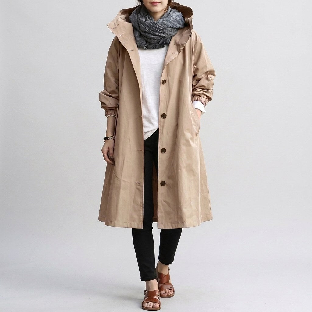 Harriet | Women's Relaxed-Fit Waterproof Jacket, Hooded Rain Coat | My Sweet Wardrobe