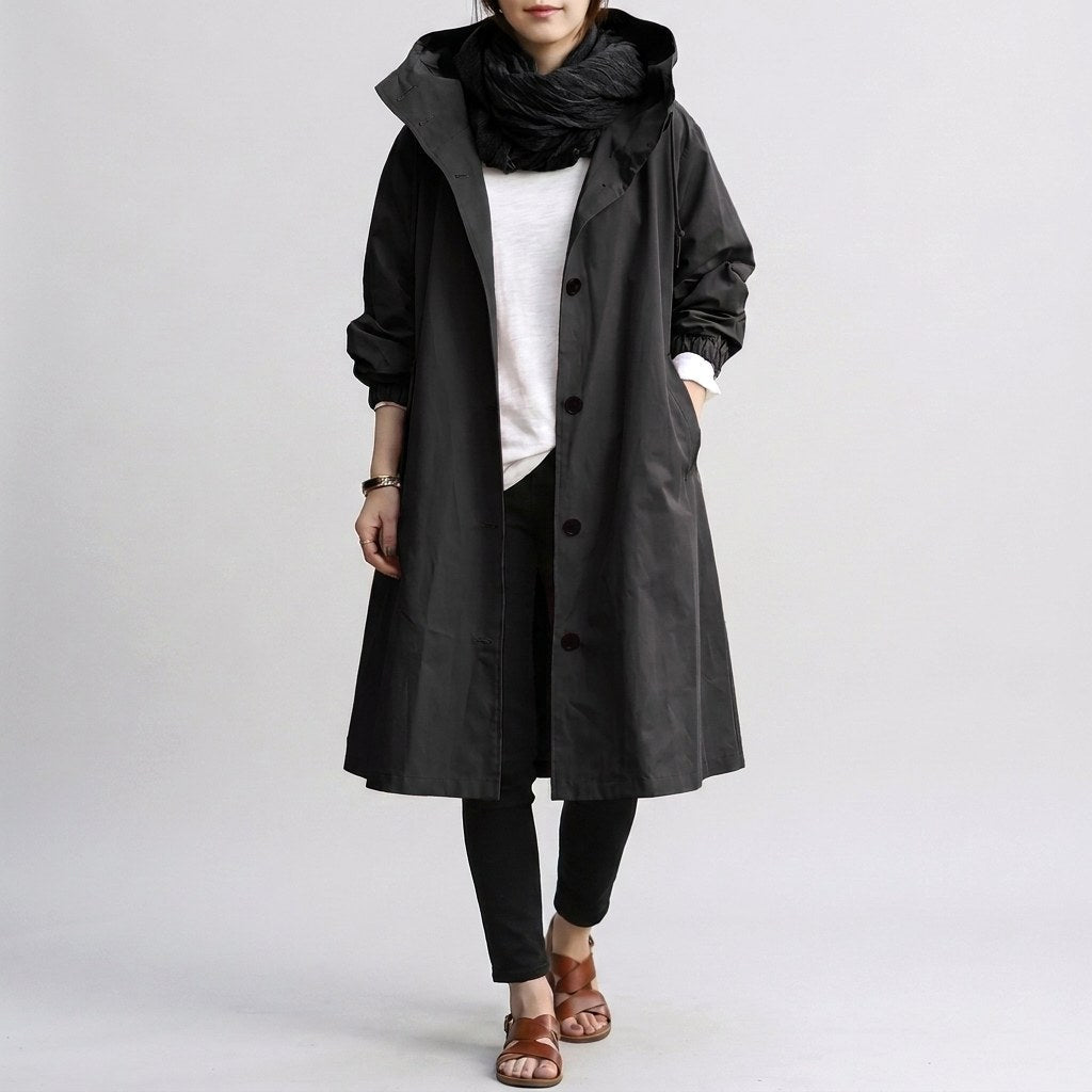 Harriet | Women's Relaxed-Fit Waterproof Jacket, Hooded Rain Coat | My Sweet Wardrobe