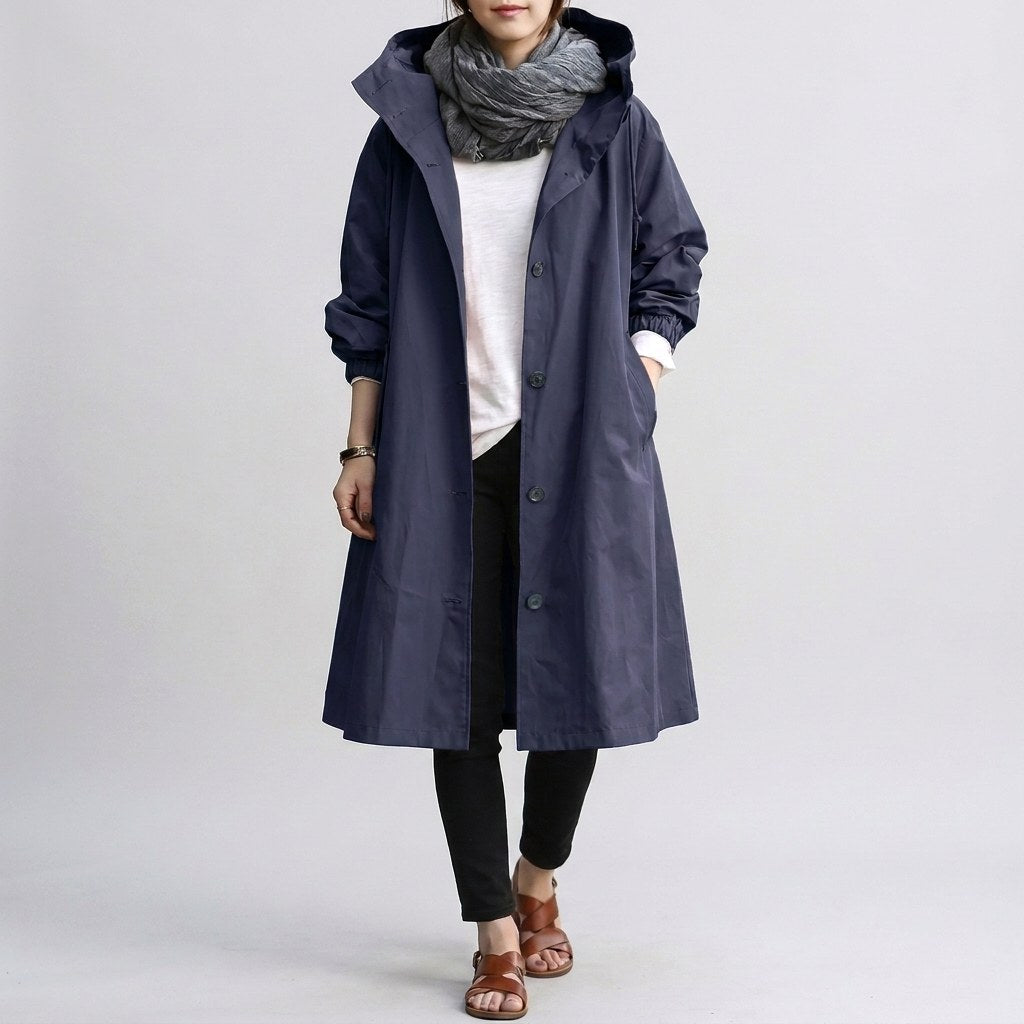 Harriet | Women's Relaxed-Fit Waterproof Jacket, Hooded Rain Coat | My Sweet Wardrobe