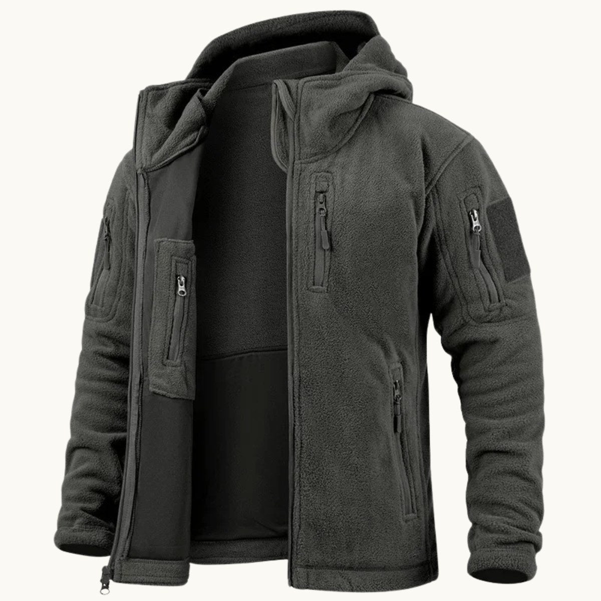 Harrison | Men's Warm Tactical Fleece Jacket, Hooded Outdoor Jacket | My Sweet Wardrobe