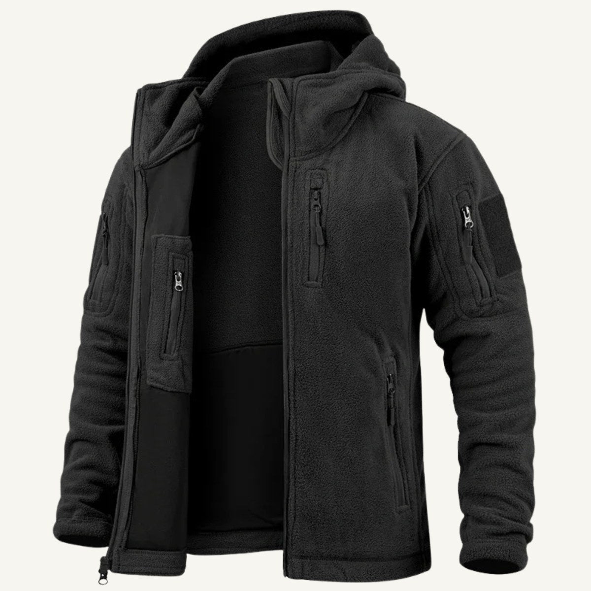 Harrison | Men's Warm Tactical Fleece Jacket, Hooded Outdoor Jacket | My Sweet Wardrobe