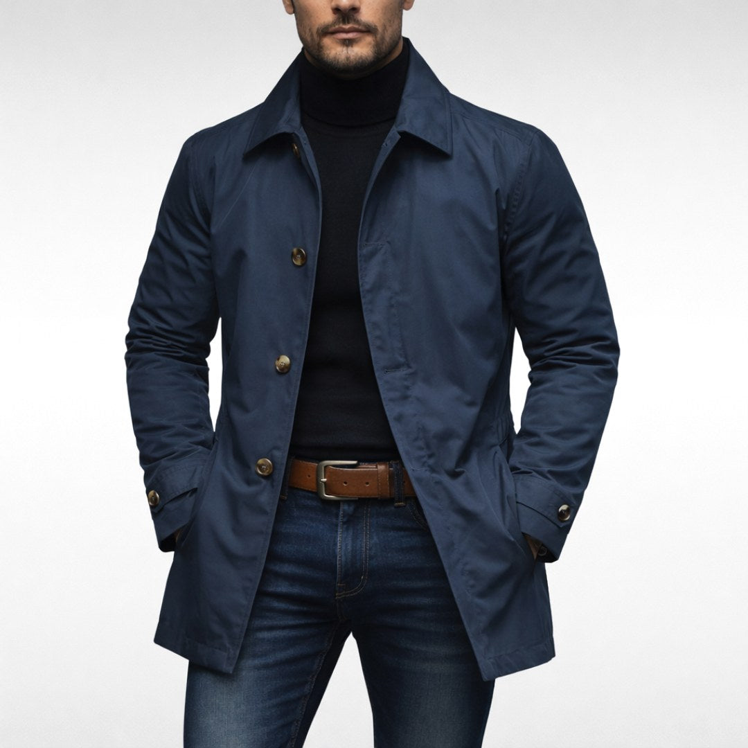 Harvey | Men's Tailored All-Weather Overcoat, Timeless Autumn Coat | My Sweet Wardrobe