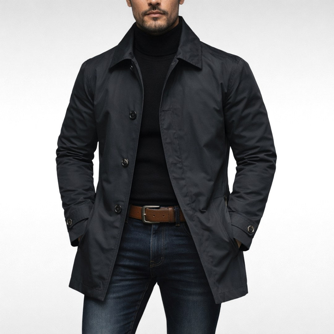 Harvey | Men's Tailored All-Weather Overcoat, Timeless Autumn Coat | My Sweet Wardrobe