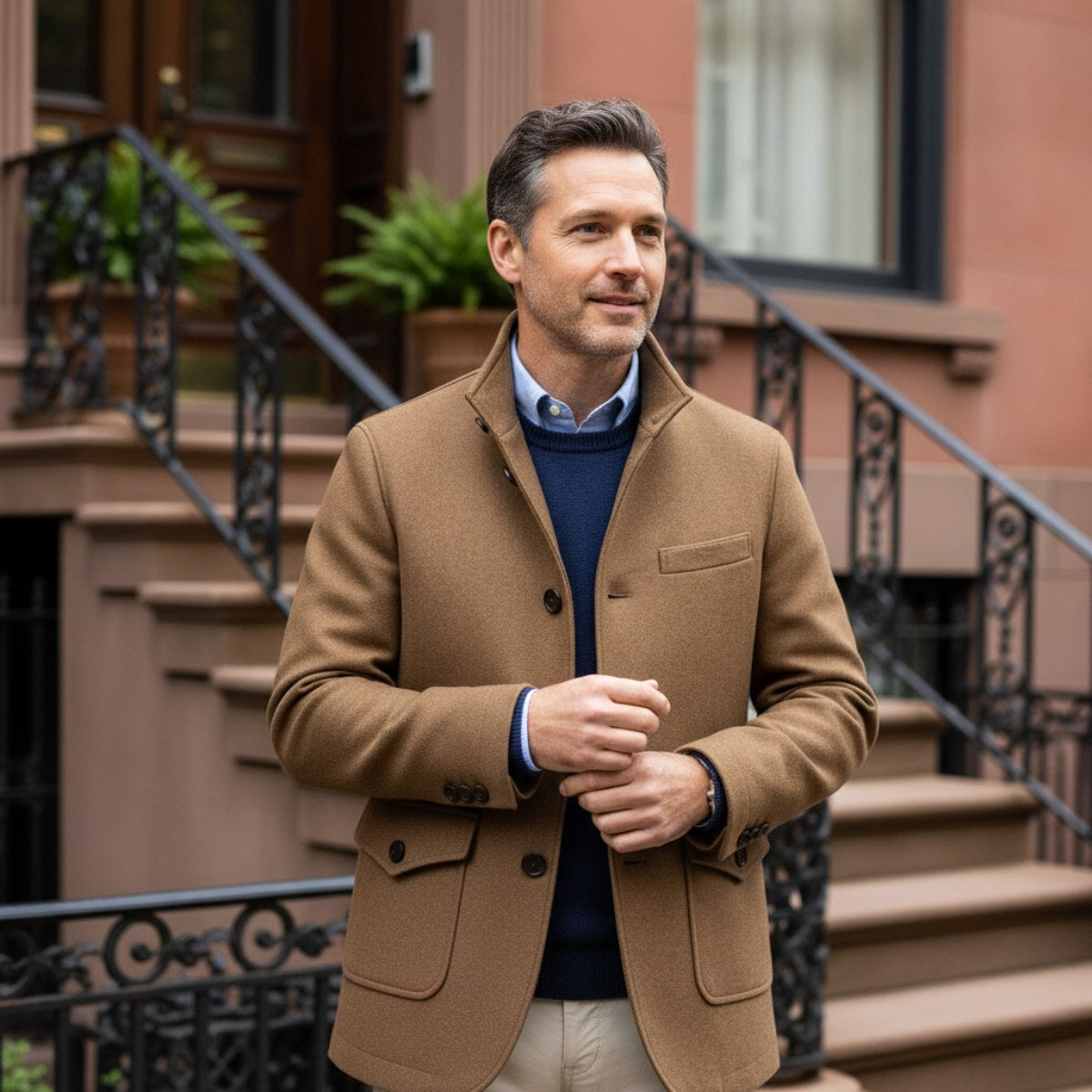 Hayes | Men's Tailored Wool Overcoat, Smart Wool Coat | My Sweet Wardrobe