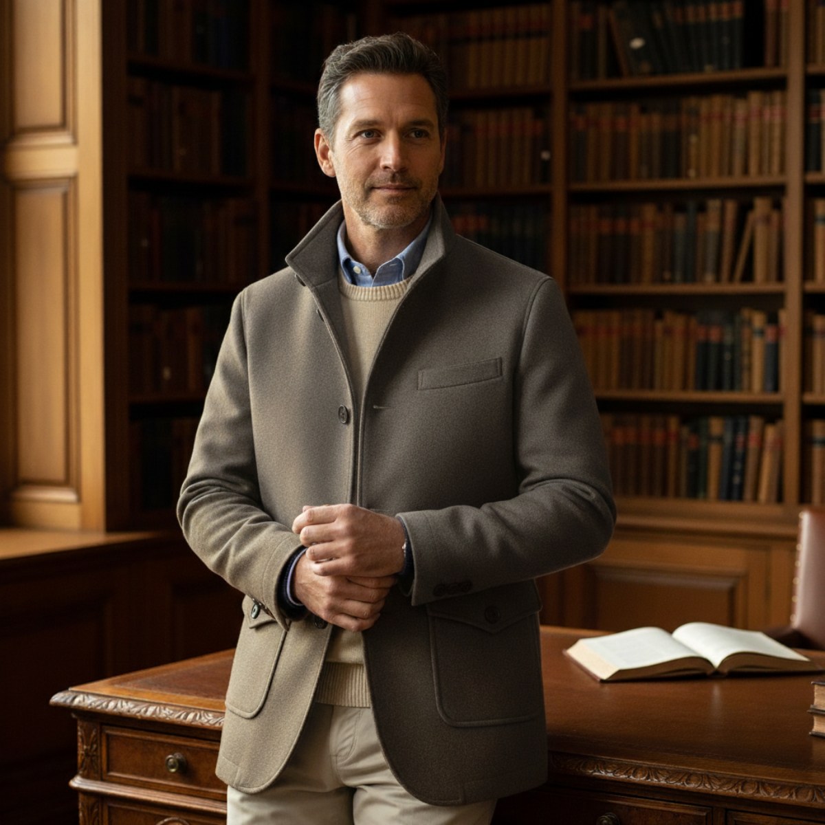Hayes | Men's Tailored Wool Overcoat, Smart Wool Coat | My Sweet Wardrobe