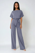 Heidi | Women's Wide-Leg Jumpsuit with Waist Tie – an Elegant One-Piece | My Sweet Wardrobe