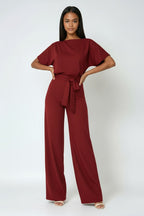 Heidi | Women's Wide-Leg Jumpsuit with Waist Tie – an Elegant One-Piece | My Sweet Wardrobe