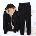Helena | Women's Fleece-Lined Hoodie Jogger Tracksuit, Warming Set of Hoodie and Joggers | My Sweet Wardrobe | Black
