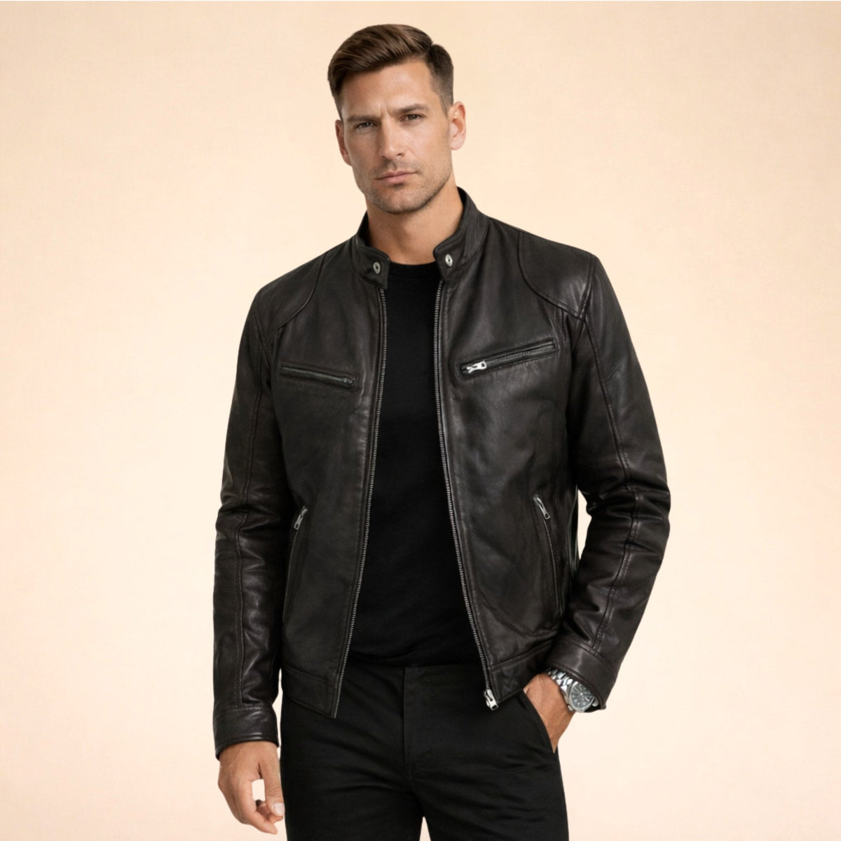 Henrik | Men's Jacket with Modern Design, Elegant Jacket for Every Occasion | My Sweet Wardrobe | Black