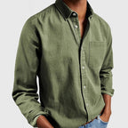 Henry | Men's Tailored Cotton Shirt, Smart Everyday Shirt | My Sweet Wardrobe | Green