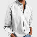 Henry | Men's Tailored Cotton Shirt, Smart Everyday Shirt | My Sweet Wardrobe | White