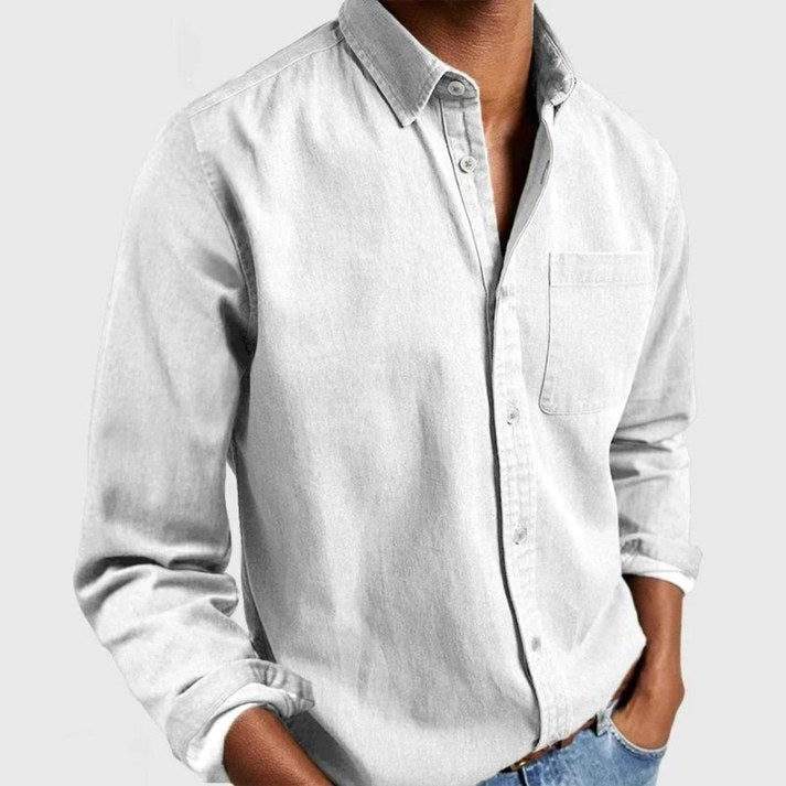 Henry | Men's Tailored Cotton Shirt, Smart Everyday Shirt | My Sweet Wardrobe | White