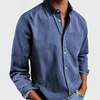 Henry | Men's Tailored Cotton Shirt, Smart Everyday Shirt | My Sweet Wardrobe | Blue